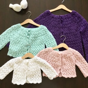 Crochet PATTERN Miras Cardigan Pattern N 645 Size 0-3 months 3-6 months 6-12 months 1-2 years 3-4 years 5-6 years 7-8 years 9-10 years image 3