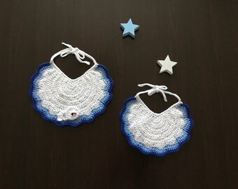 PDF Crochet PATTERN Summer Baby Bib & Bonnet Set N 488