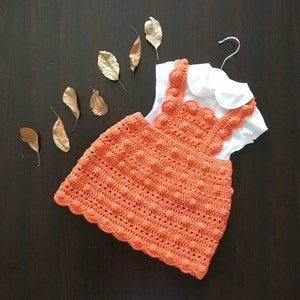 Crochet PATTERN Daphne Pinafore Dress Pattern N 489 Size 0-6 months 6-12 months 1-2 years 3-4 years 5-6 years