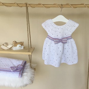 Crochet PATTERN Spring Drops Baby Dress Pattern N 442  Size 0-3 months 3-6 months 6-12 months 1-2 years 3-4 years 5-6 years