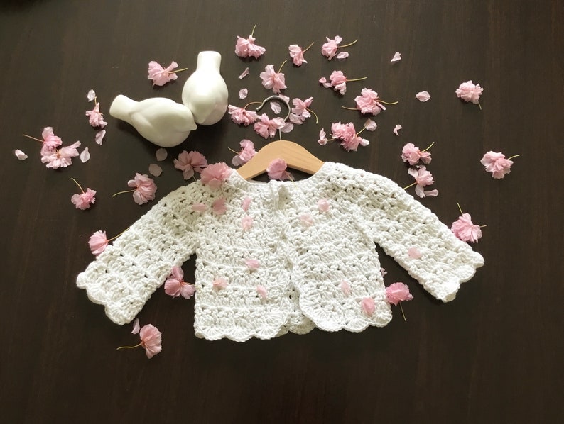 Crochet PATTERN Miras Cardigan Pattern N 645 Size 0-3 months 3-6 months 6-12 months 1-2 years 3-4 years 5-6 years 7-8 years 9-10 years image 2