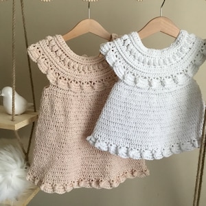 Crochet PATTERN Magnolia Dress Pattern N 429 Size 0-3 months 3-6 months 6-12 months 1-2 years 3-4 years 5-6 years 7-8 years