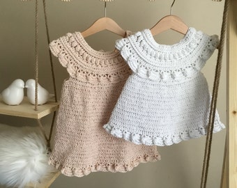 PDF Crochet PATTERN Magnolia Dress Pattern N 429 Size 0-3 months to 7-8 years