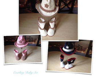 Crochet PATTERN Baby Boots Bootie & Hat Set N 283 Size 0-6 and 6-12 months