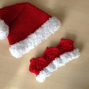 Crochet PATTERN Santa Baby Hat & Crown Set N 331 Size Baby 0-6 and 6-12 months Toddler