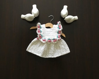 Crochet PATTERN Sakura Pinafore Dress Pattern N 607 Size Baby Toddler Girls 0-3 3-6 6-12 months 1-2 3-4 5-6 years Modern Summer Dress