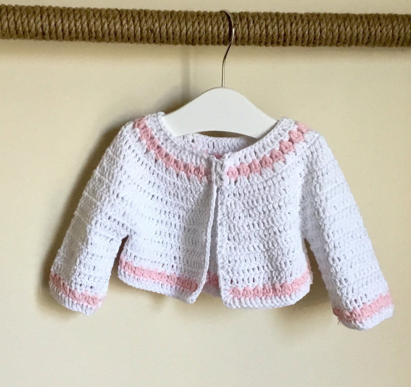 Crochet PATTERN Baby Girl Dress & Cardigan Set N 400 Size 03 Etsy