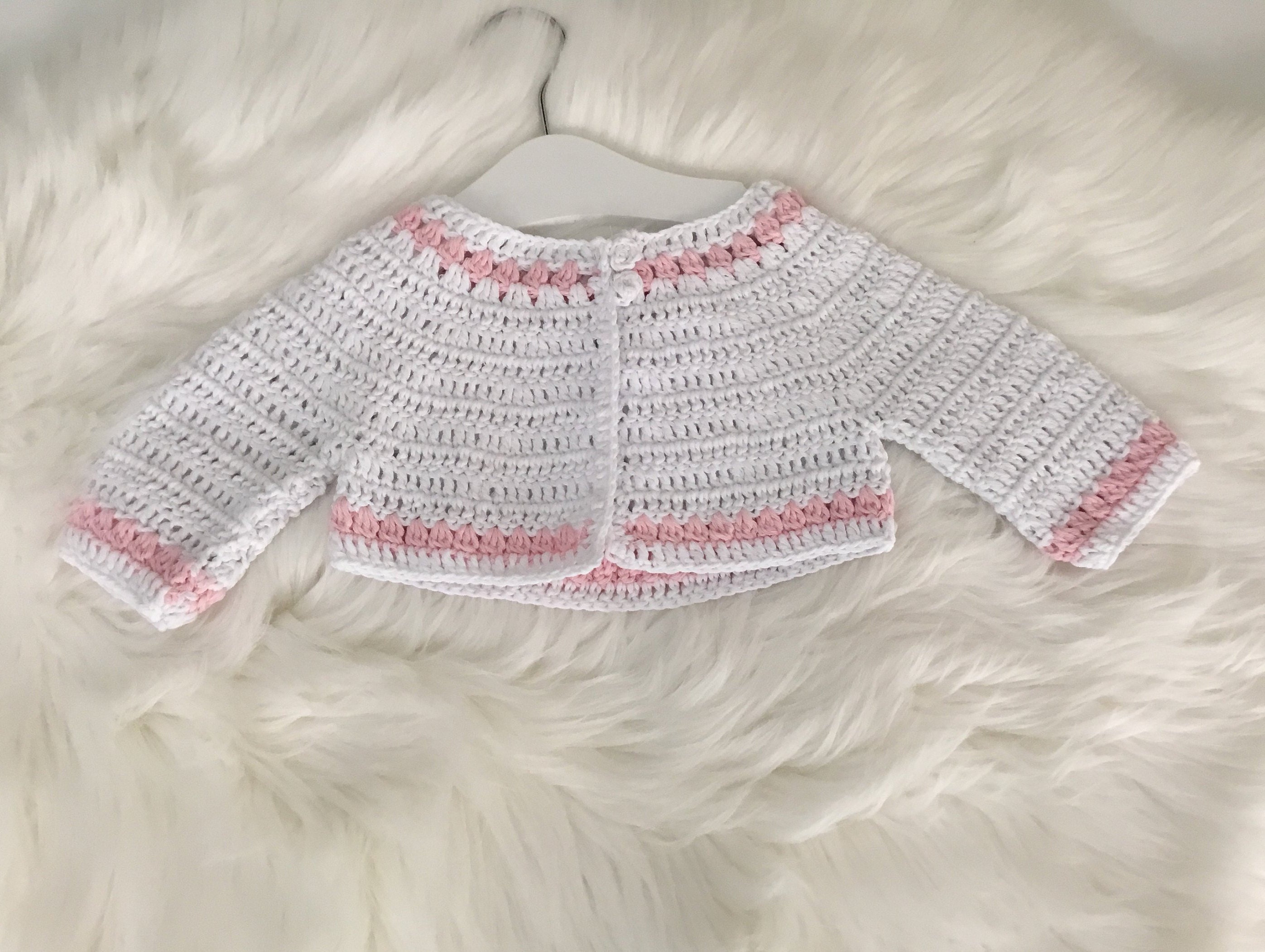 Crochet PATTERN Baby Girl Dress & Cardigan Set N 400 Size 03 Etsy