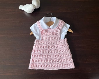 Crochet PATTERN Pegasus Pinafore Dress Pattern N 622 Size 0-6 months 6-12 months 1-2 years 3-4 years 5-6 years