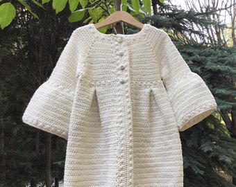 Crochet PATTERN Juliet Baby Girl Coat Pattern N 462 Size Baby Toddler Girls 0-3 months 3-6 months 6-12 months 1-2 years 3-4 years 5-6 years