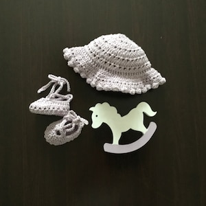 Crochet PATTERN Mia Baby Girl Ballerina Bootie & Hat Set Pattern N 481 Size 0-6 months, 6-12 months