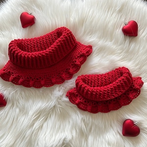 Crochet PATTERN Magnolia Neck & Leg Warmer Set Pattern N 617 Size 6-12 months 1-2 3-4 5-7 8-12 years Teens-Adult Small Medium and Large
