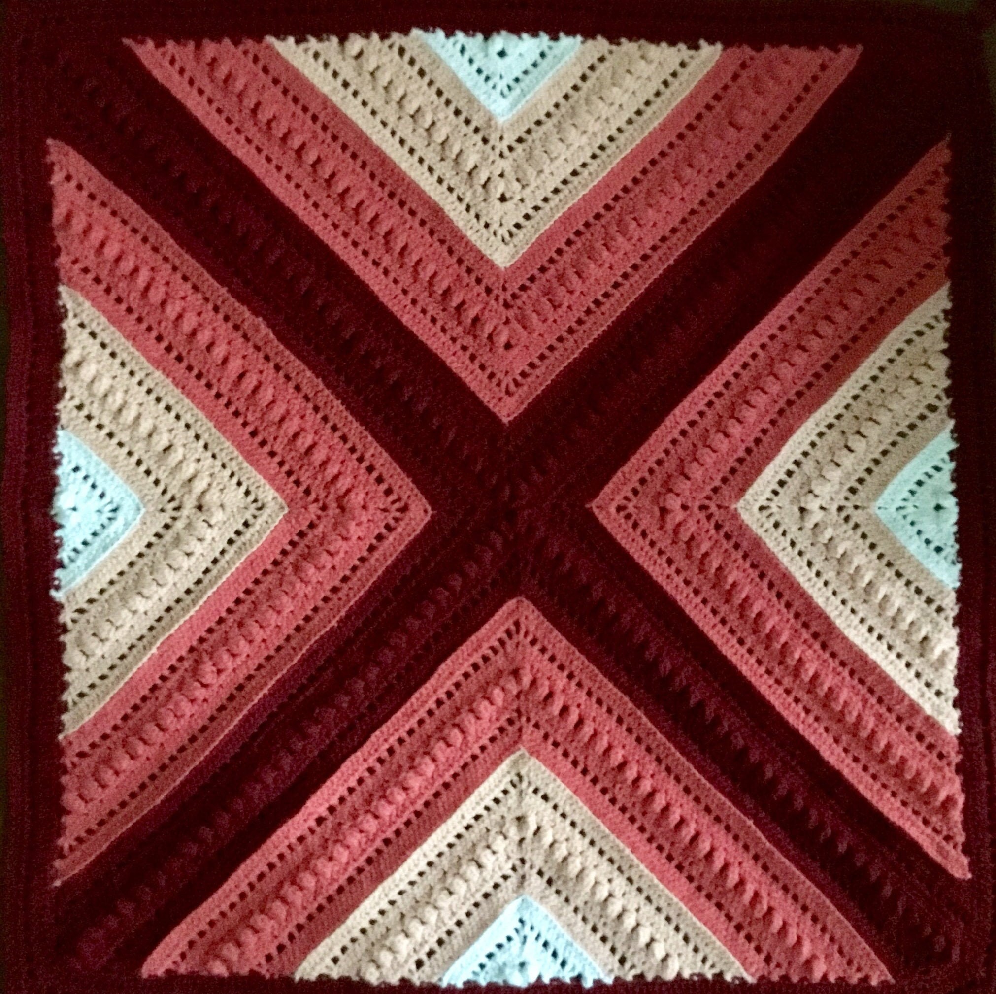 Crochet PATTERN Diamond Popcorn Baby Blanket Pattern N 349 Etsy