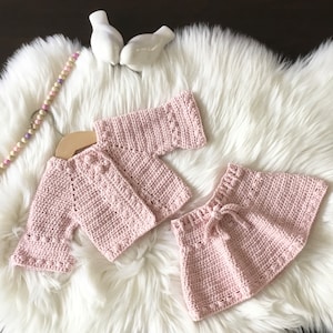 Crochet PATTERN Juliet Baby Girl Jacket & Skirt Set Pattern N 463 Size 0-3 3-6 6-12 months 1-2 3-4 5-6 years