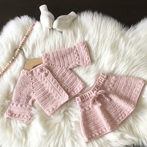 PDF Häkelanleitung Juliet Baby Mädchen Jacke & Rock Set N 463 Grösse 0-3 Monate bis 5-6 Jahre