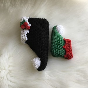 Crochet PATTERN Elf Bootie & Hat Set N 336 Size 0 - 6 months / 6 - 12 months / 1 - 2 years / 3 - 4 years / 5 - 6 years / 7 - 8 years