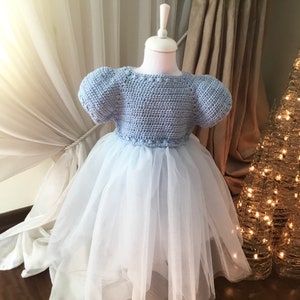 Häkelanleitung Juliet Tutu Fee Prinzessin Kleid Muster N 460 für Baby Mädchen Kleinkind Kinder Größe 0-3 3-6 6-12 Monate 1-2 3-4 5-6 Jahre
