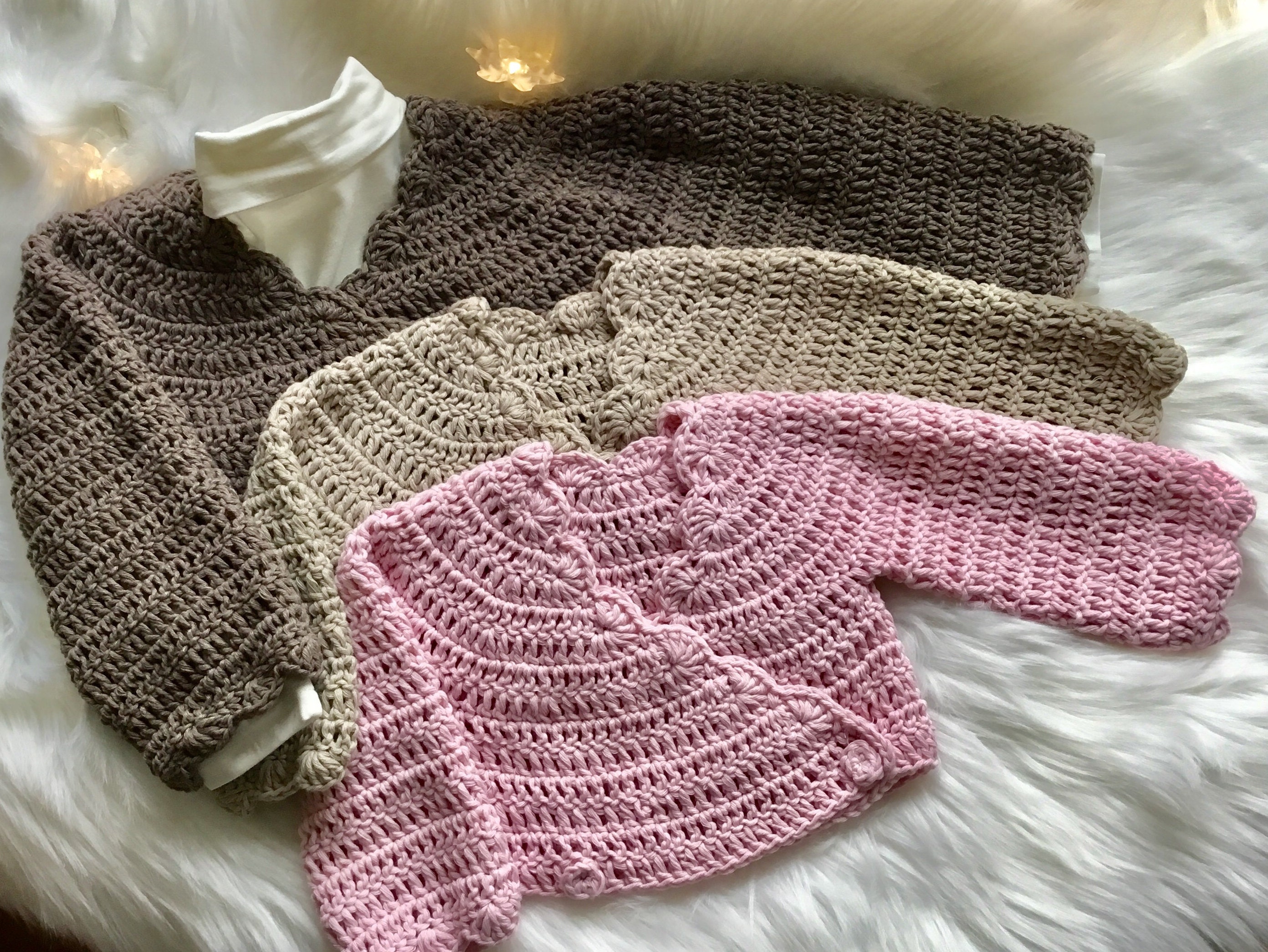 Crochet Baby Sweater Pattern 9AF