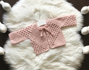 Crochet PATTERN Arya Granny Hexa Boys & Girls Modern Cardigan Pattern N 674 Baby Toddler Child Size 0-6 6-12m 1-2 3-4 5-6 7-8 9-10 11-12 y