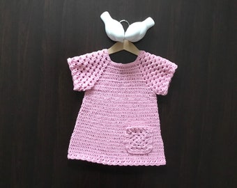 Crochet PATTERN Arya Granny Dress Pattern N 672 Size 0-3 months 3-6 months 6-12 months 1-2 years 3-4 years 5-6 years Modern Easy Dress