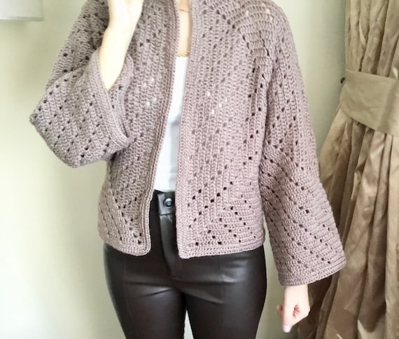Crochet PATTERN Melody Hexagon Baby to Adult6x Cardigan