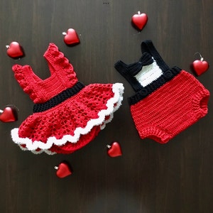 Crochet PATTERN Santa Baby Girl Boy Romper Diaper Cover Pattern N 310 Size 0-3 months 3-6 months 6-12 months 1-2 years 3-4 years