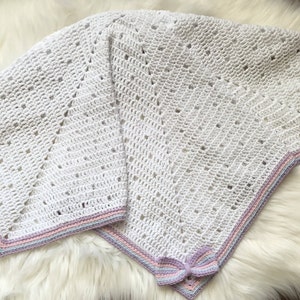 Crochet PATTERN Spring Drops Baby Blanket Pattern No 356