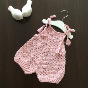 Crochet PATTERN Mira’s Romper Pattern N 457 Size 0-3 months 3-6 months 6-12 months 1-2 years 3-4 years