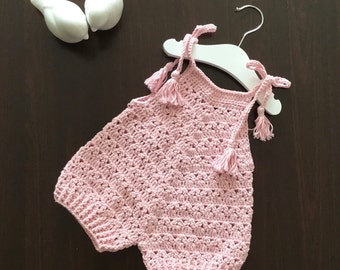 Crochet PATTERN Mira’s Romper Pattern N 457 Size 0-3 months 3-6 months 6-12 months 1-2 years 3-4 years