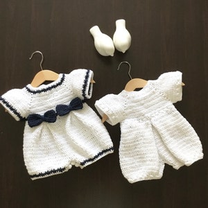 Crochet PATTERN Juliet Baby Girls Romper Pattern N 459 Size 0-3 months 3-6 months 6-12 months 1-2 years 3-4 years