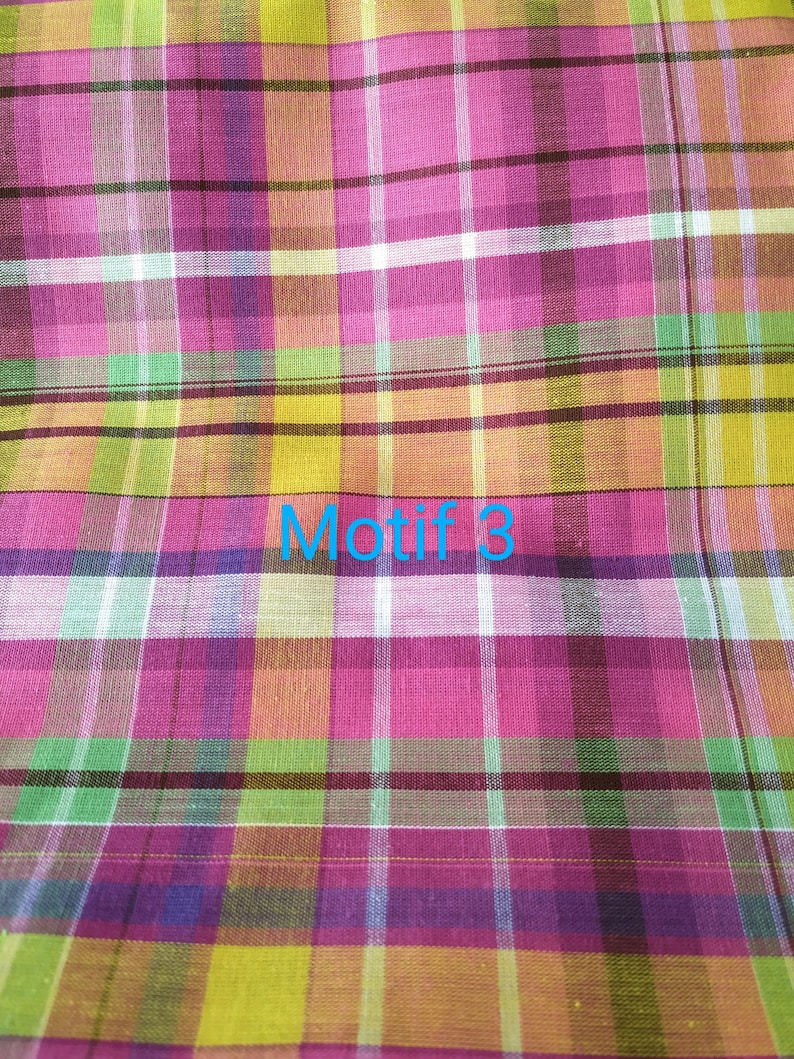 Jupe madras maxi ou courte options longueurs madras divers coloris plissée à la ceinture image 4