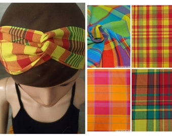 Headband turban headband in madras various patterns for women or children