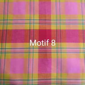 Tunique en Madras fabrication française 7 coloris au choix motif 8