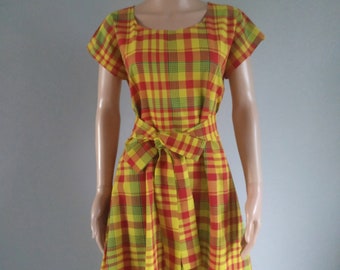 robe madras pas cher