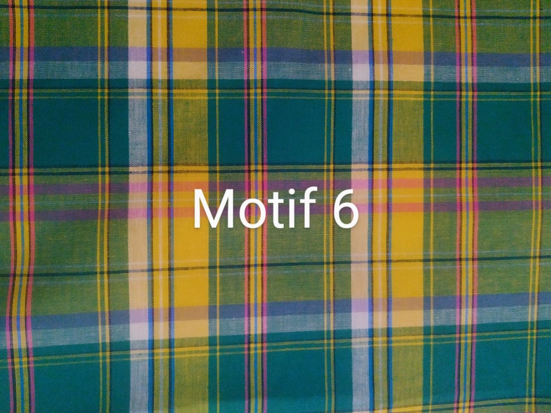 Tunique en Madras fabrication française 7 coloris au choix motif 6