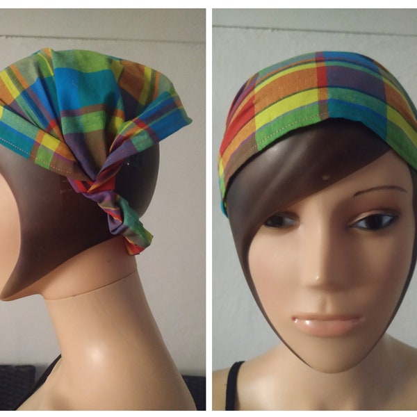 Headband turban bandeau madras divers coloris enfant ou adulte