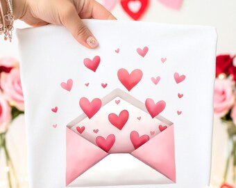 Love Letter Envelope PNG | Valentine Mail Clipart | Sublimation Design | Instant Download | #30