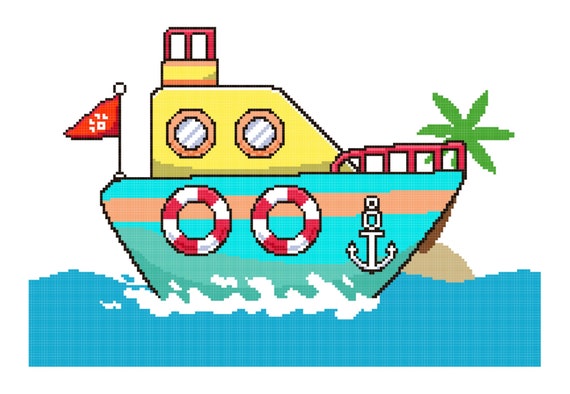 Kit Punto Croce Prestampato - Ricamo Barche A Vela Al Tramonto, 40x50 Cm, Per Principianti E Bambini - Foto 9