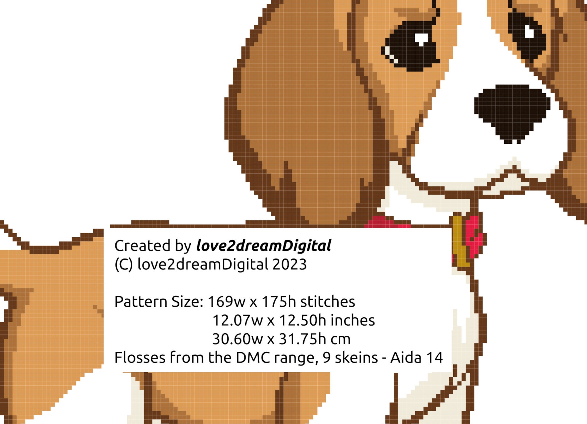 Cute Beagle Cross Stitch Pattern, Beagle Puppy, Instant Download ...