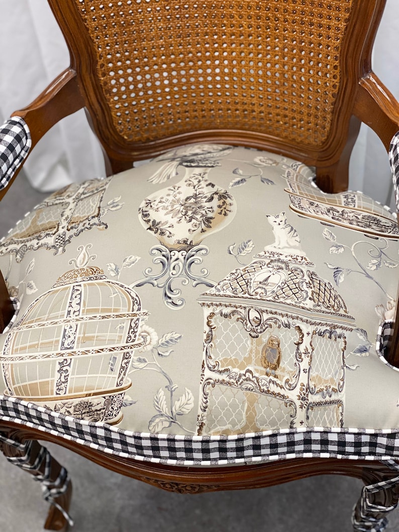 SOLD Custom Chair Cushions French Provincial Shabby Chic Etsy