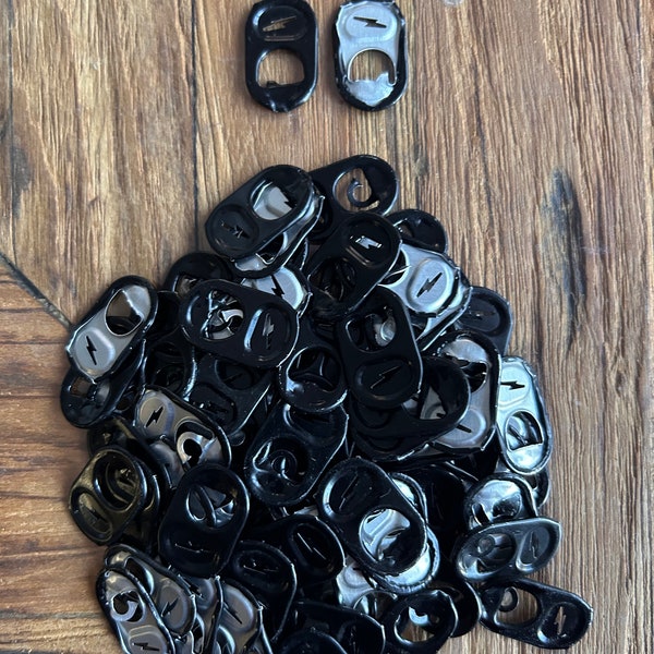 100 CAPSULES DE canettes « ÉCLAIR » noires aluminium - lavées