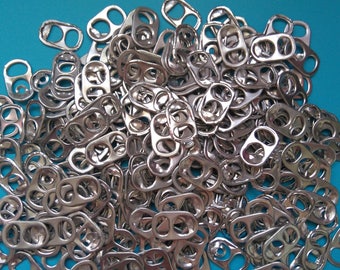 1000 CLEANED CAN CAPS silver aluminum