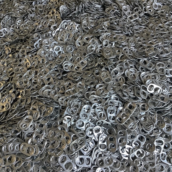 500 CAPSULES CANETTES NETTOYEE argentées en aluminium
