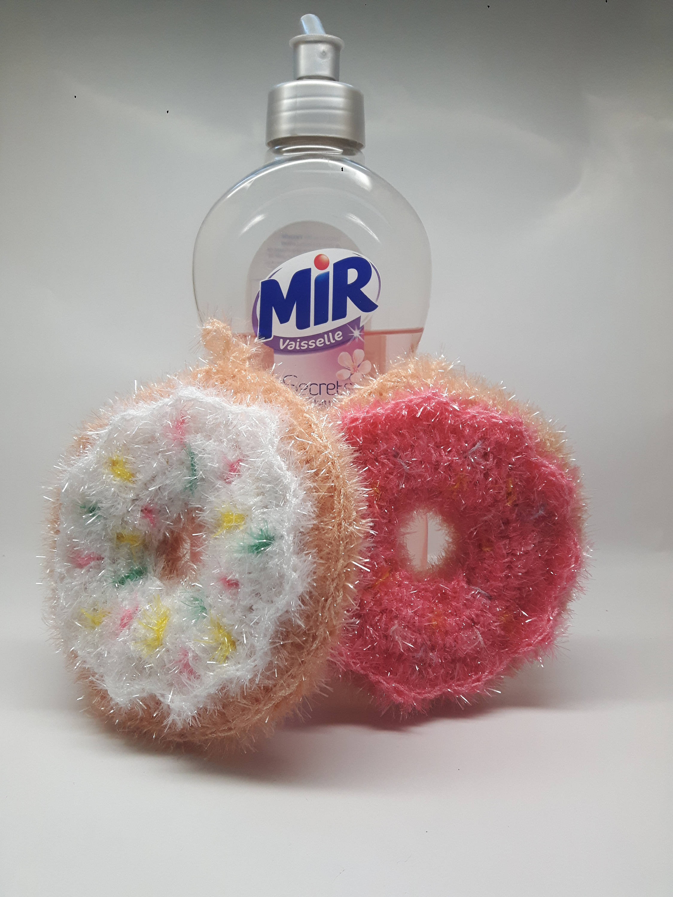 Éponge Tawashi Vaisselle Au Crochet Forme Donnut, Éponge Zéro Déchet Écologique Réutilissable, Creat