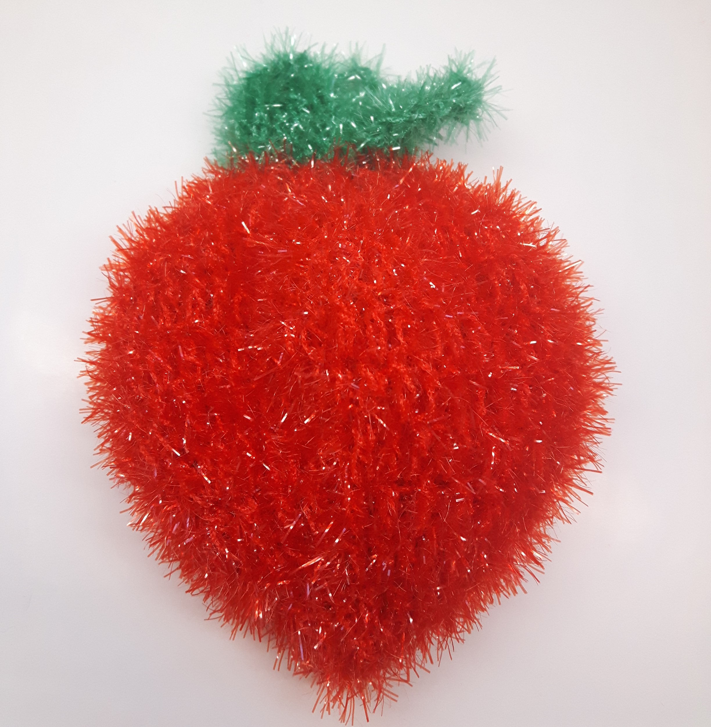 Éponge Tawashi Vaisselle Au Crochet Forme Fraise, Éponge Zéro Déchet Écologique Réutilissable, Creat