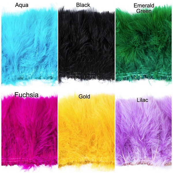 3"pc, Turkey Marabou Feathers, 5-6" long feathers, Approx. 25-30 feathers, 14 Colors, Down Feathers, Feather Fluff, craft feathers - 3"pc