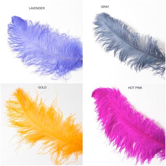 1 pc of 22-24/" Royal Blue Ostrich Drab Plume Feather for Wedding Millinery
