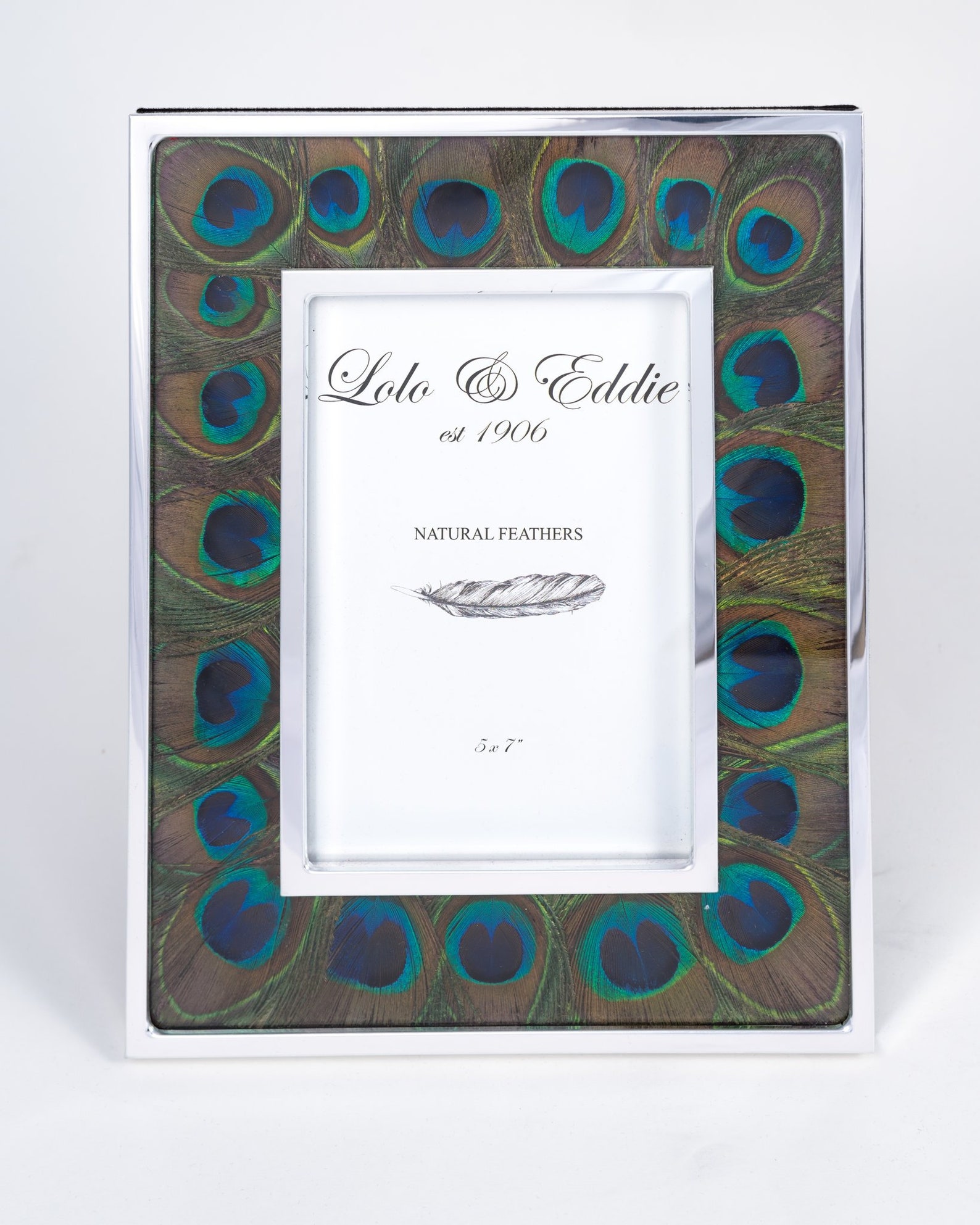 Picture Frame Peacock Feathers 8x10 or 5x7 inch Comes in a Etsy