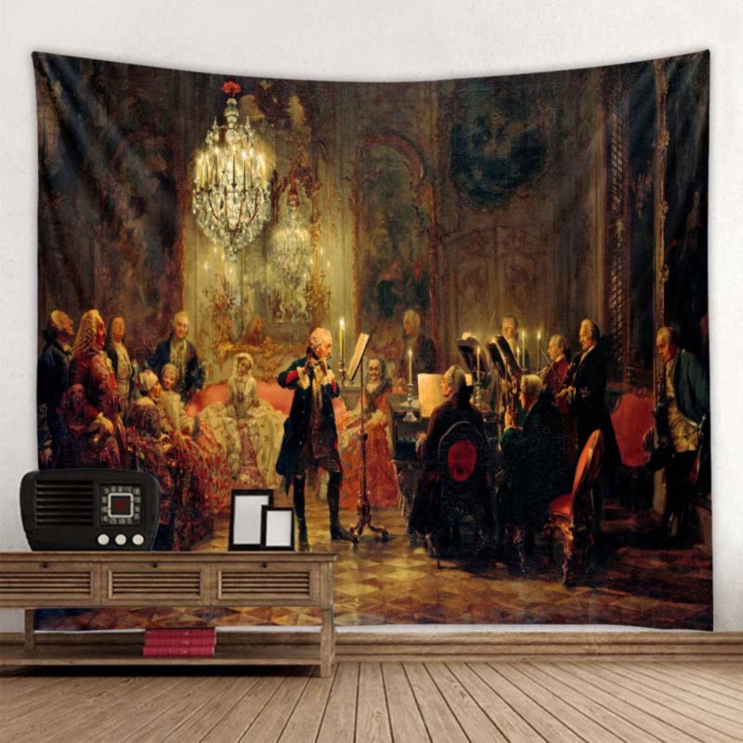 Art Tapestry Adapted From Medival Painting Aestetic Old Art Tapestries Wall Hanging Wall Art for