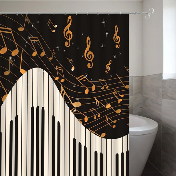 Music Shower Curtain Etsy